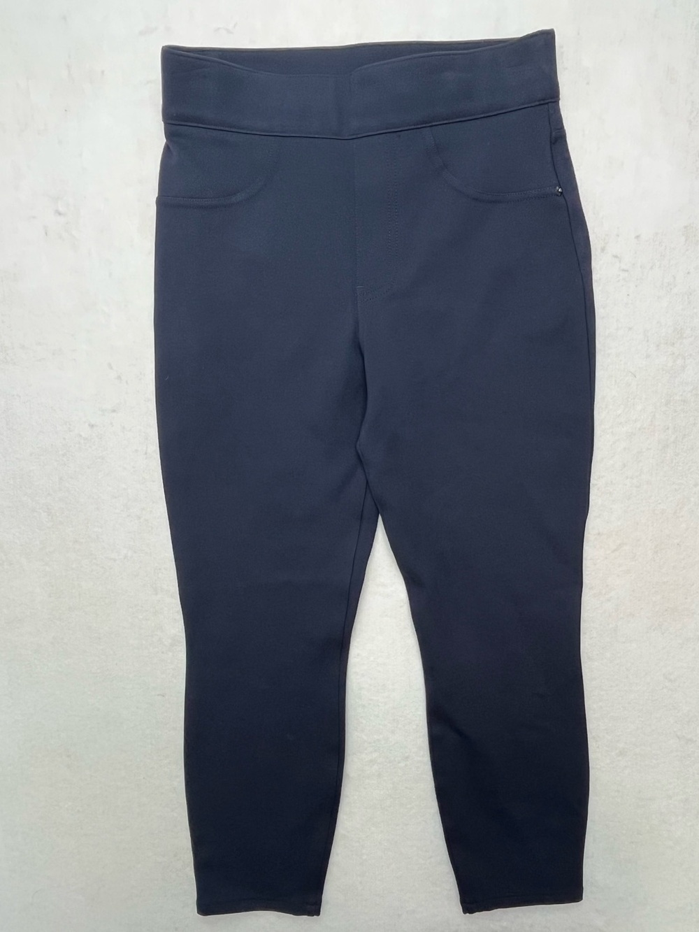 Spanx Navy Blue Pull On Skinny Ankle The Perfect Pants w/Pockets Petite Small